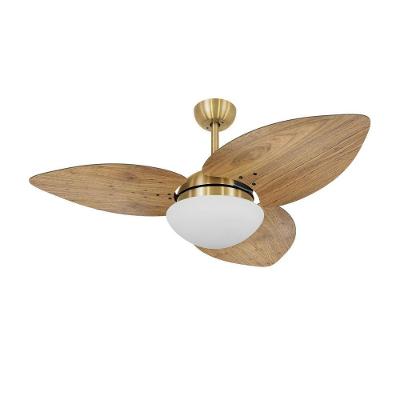 Ventilador de Teto Casa H Dormamu Dourado 120cm 3 Pás Marrom com Luminária 220V