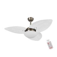Ventilador De Teto Dormamu Bronze 3 Pás Palmae Branco 220V Com Controle - 1