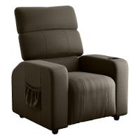 Poltrona Reclinável Para Sala Hull Veludo Turkey Marrom - 4