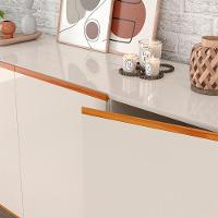 Buffet Para Sala De Jantar 3 Portas Pará Off White Nature - 4