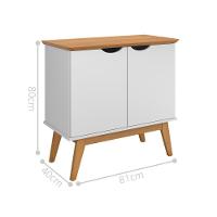 Buffet Com 2 Portas Colombo Branco Acetinado - 4