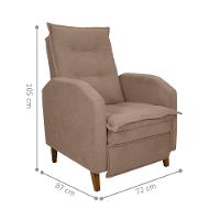 Poltrona Reclinável Leeds Boucle Marrom - 2
