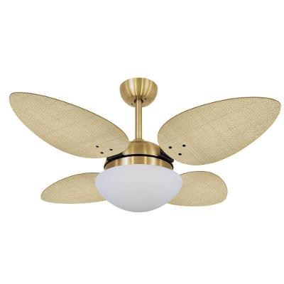 Ventilador de Teto Casa H Dourado Volare Petalo Palmae Natural 3 Velocidades 220V