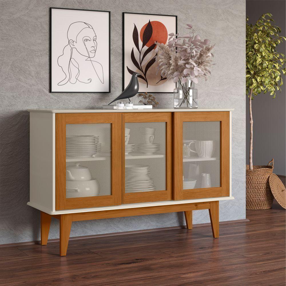 Buffet Aparador Sporting 3 Portas Off White Nature - 1