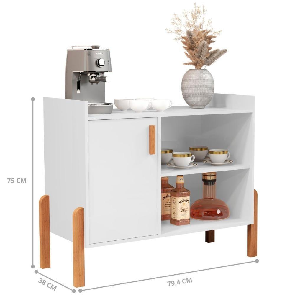Aparador Café 1 Porta Nápoles Branco - 3