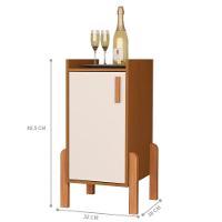Aparador Com 1 Porta Orlando Cedro Off White - 3