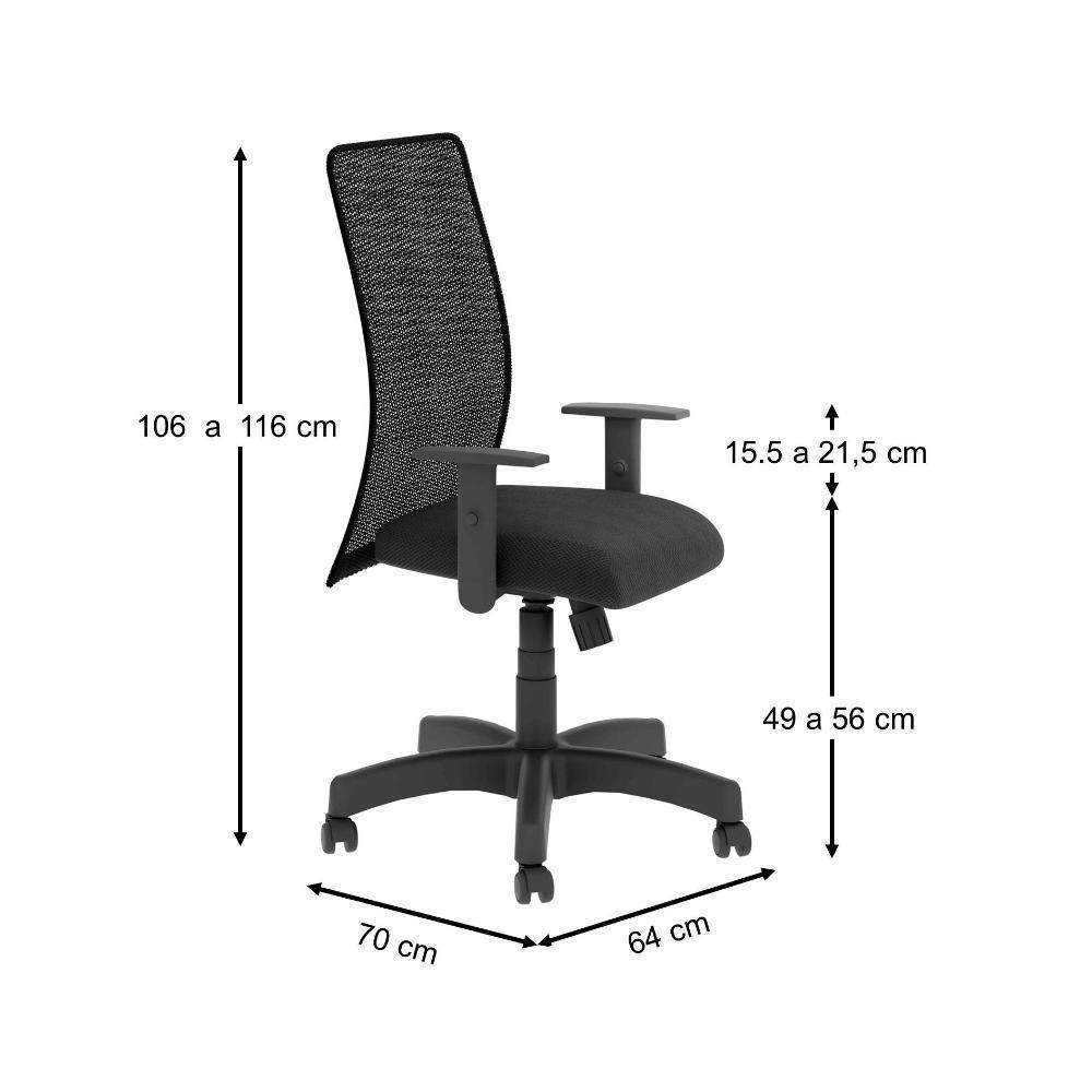 Cadeira Diretor Pleno Giratória Plus Base Preta - 2