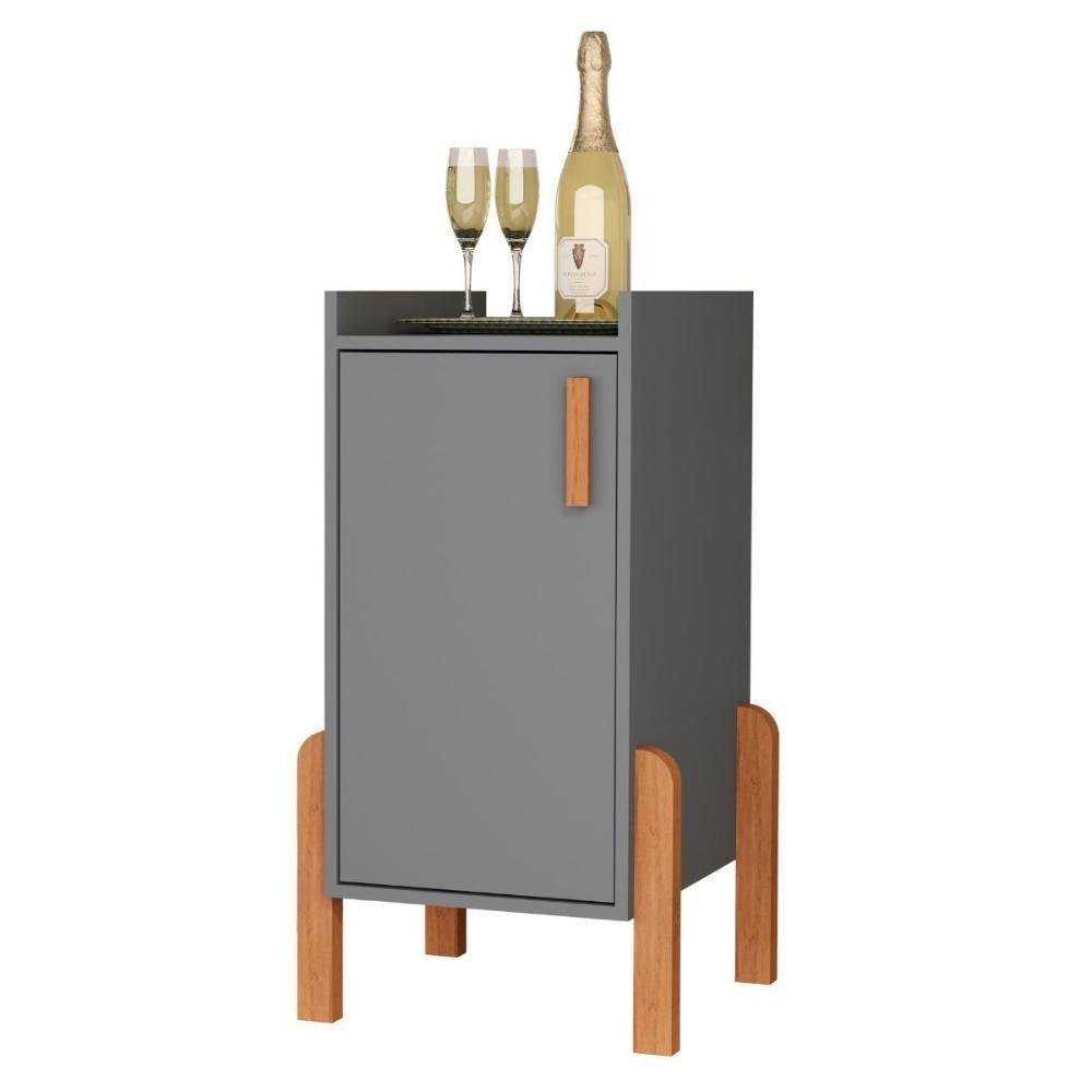 Armário Com 1 Porta Montevarchi Cinza - 2