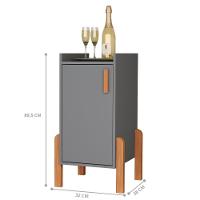 Armário Com 1 Porta Montevarchi Cinza - 3