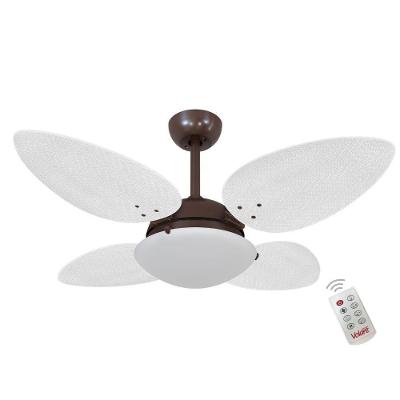 Ventilador de Teto Casa H Volare P Palmae Branco com Chave de Parede e Controle Remoto 220V