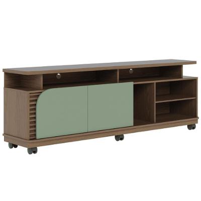 Rack Tvs 75 E 4 Prateleiras Florença Amendoa Hortelã