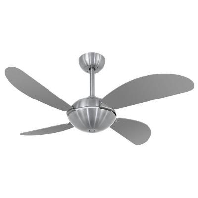 Ventilador de Teto Casa H 4 Pás 3 Velocidades Titânio Fly Office 220V