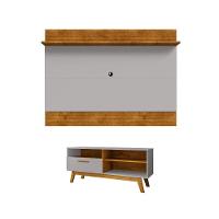 Conjunto Painel E Rack Whiterun Cinamomo Off White - 1