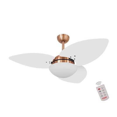 Ventilador de Teto Casa H Dormamu Cobre 3 Pás Branco com Luminária e Exaustão 220V