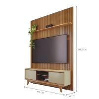 Conjunto Painel E Rack Moonshadow Cumaru Opala - 3