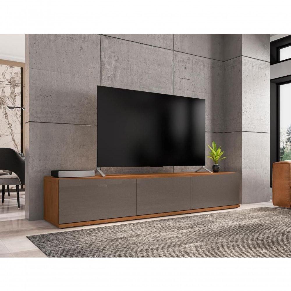 Rack Para Tv Mônaco Com Gaveta Cinza Perola Noce - 7