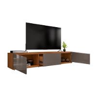 Rack Para Tv Mônaco Com Gaveta Cinza Perola Noce - 5