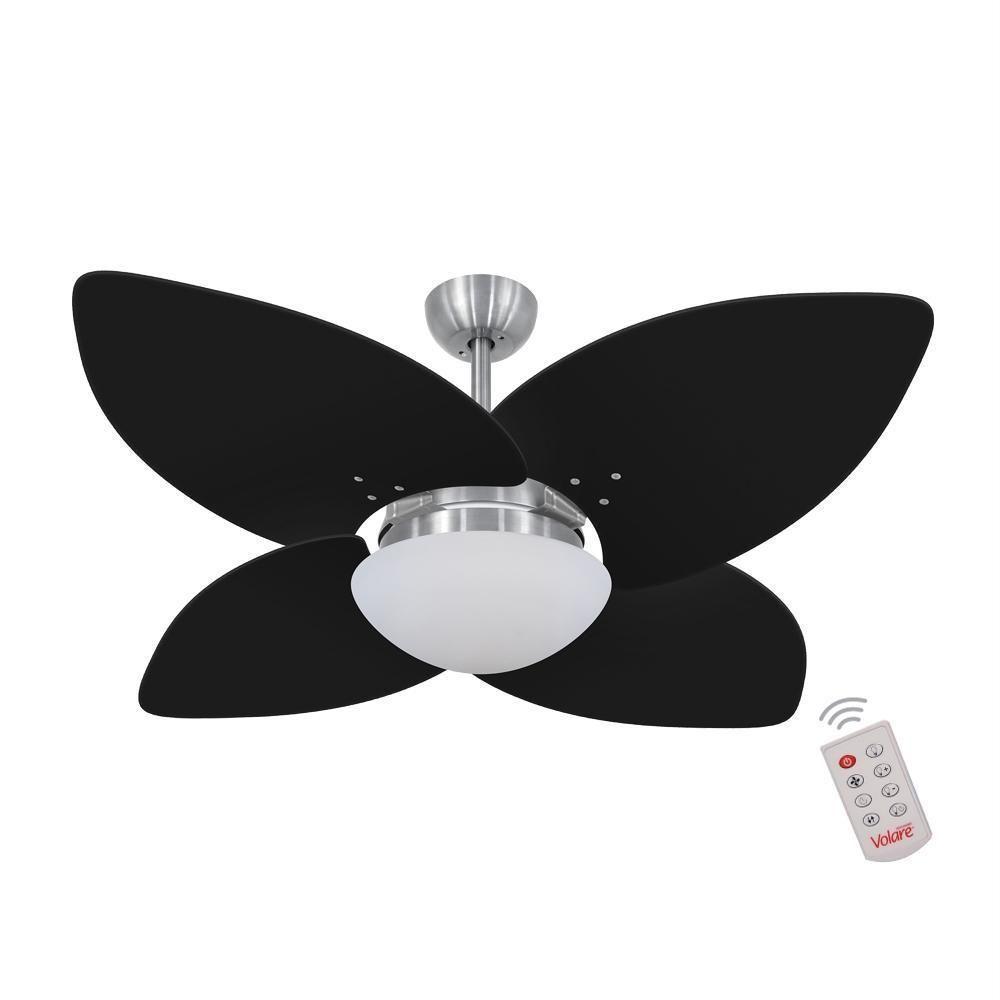 Ventilador De Teto Dormamu Escovado 4 Pás Preto 220V Com Controle - 1