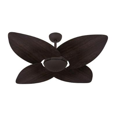 Ventilador De Teto Dormamu Marrom Texturizado Office 4 Pás   110V