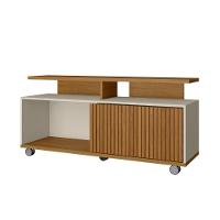 Rack Com Prateleira Madri Cinamomo Off White Ripado - 1