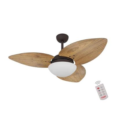 Ventilador de Teto Casa H Dormamu 120cm 3 Pás Marrom Texturizado Rádica Freijó 3 Velocidades 110V