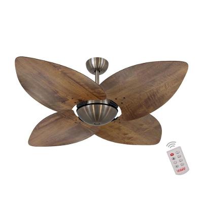 Ventilador De Teto Dormamu Bronze Office 4 Pás Rádica Imbuia 220V Com Controle