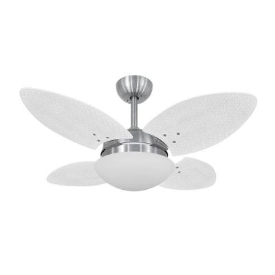Ventilador de Teto Casa H 4 Pás 3 Velocidades Branco Mini Petalo Palmae 220V