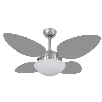 Ventilador de Teto Casa H Volare Petalo Quad Titanio Cinza 3 Velocidades 110V