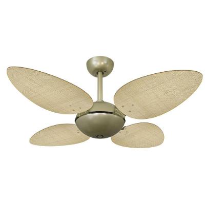 Ventilador de Teto Casa H Volare Office Petalo Palmae Natura Dourado 3 Velocidades 110V
