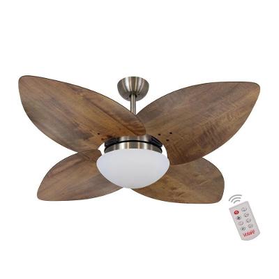 Ventilador De Teto Dormamu Bronze 4 Pás Rádica Imbuia 110V Com Controle