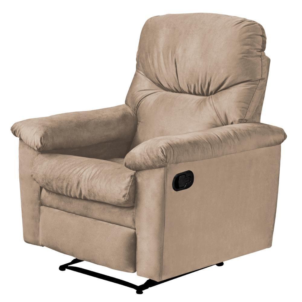Poltrona Reclinável Olga Veludo Light Bege - 4