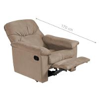 Poltrona Reclinável Olga Veludo Light Bege - 3