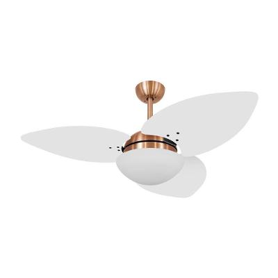 Ventilador de Teto Casa H 120cm 3 Pás 3 Velocidades Cobre Branco Dormamu 110V