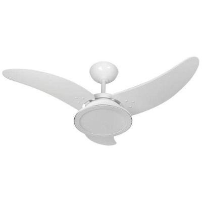 Ventilador de Teto com Lustre LED Casa H 110cm 3 Pás 3 Velocidades Branco 110V