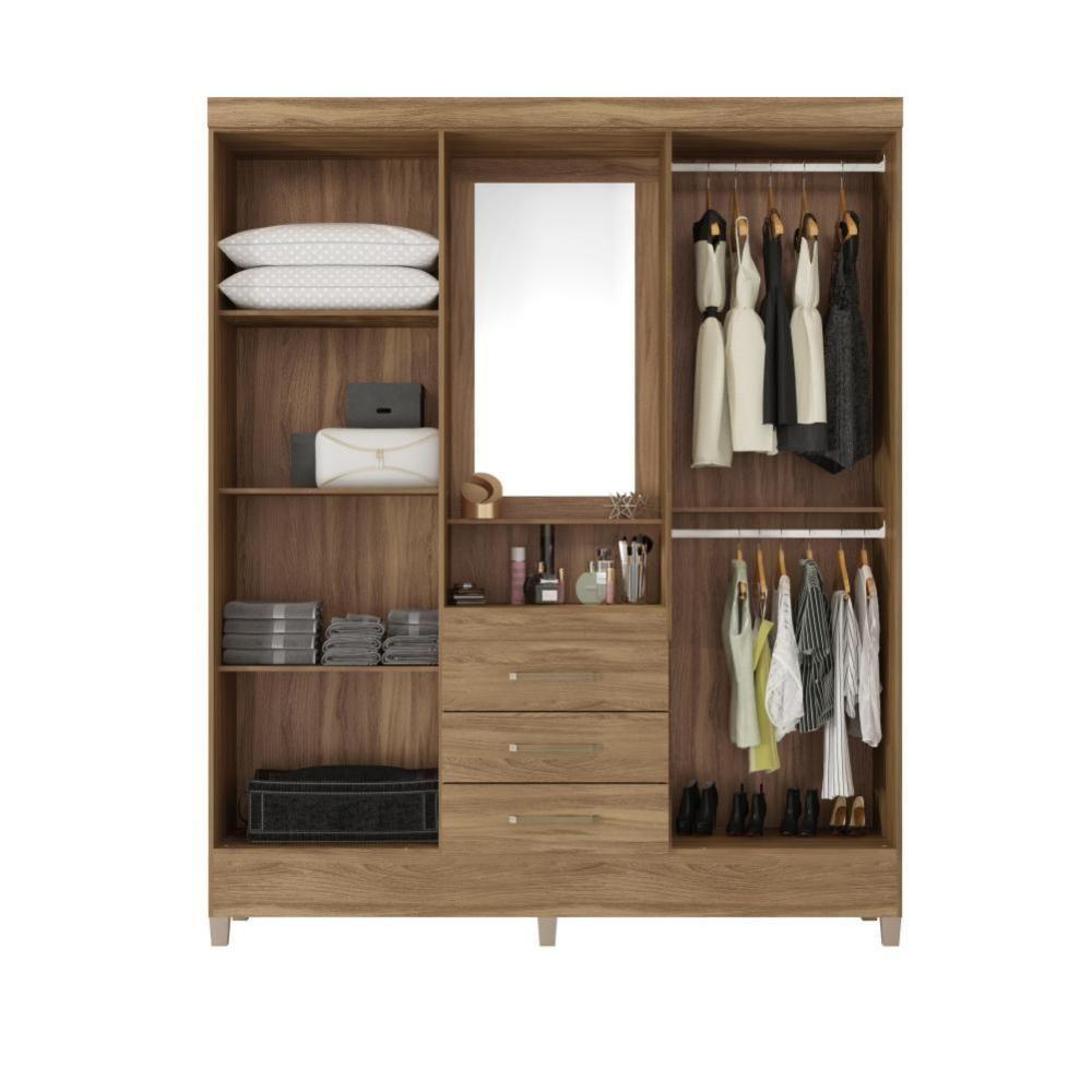 Conjunto Quarto Guarda Roupa E Comoda Arezzo Amendola - 6