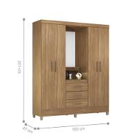 Conjunto Quarto Guarda Roupa E Comoda Arezzo Amendola