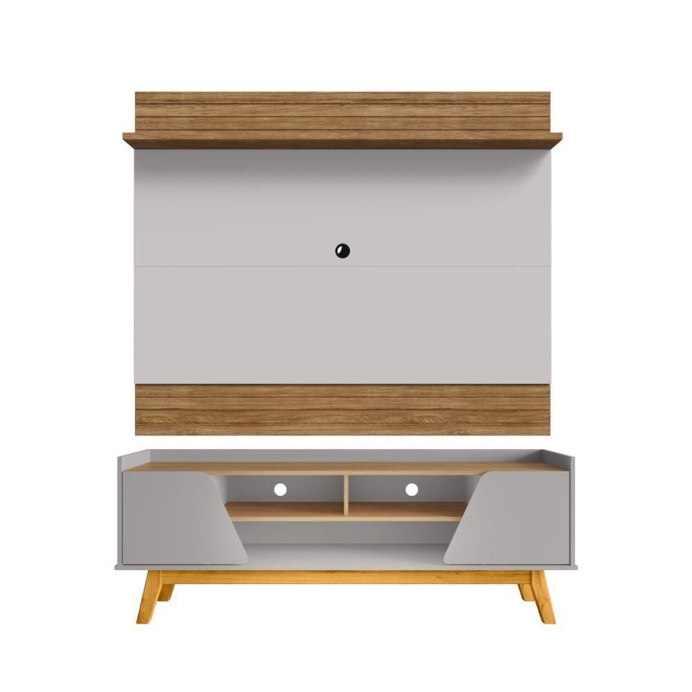 Conjunto Painel E Rack Milan Cinamomo Off White - 3