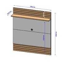 Conjunto Painel E Rack Pindorama Cinamomo Off White