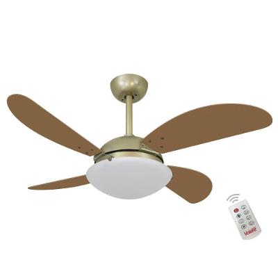 Ventilador de Teto Casa H Volare Fly Natural Dourado 3 Velocidades 220V