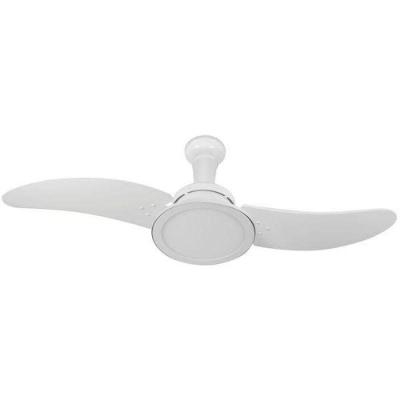 Ventilador de Teto com Lustre LED Casa H 130W 110cm 2 Pás 3 Velocidades Branco 110V