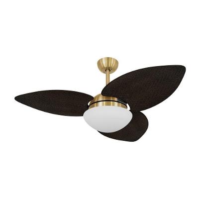 Ventilador De Teto Dormamu Dourado 3 Pás Palmae   220V