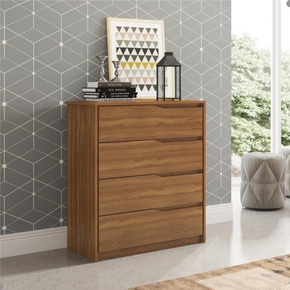 Conjunto Quarto Guarda Roupa Com 2 Espelhos E Comoda Napolis Amendola - 6