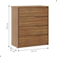 Conjunto Quarto Guarda Roupa Com 2 Espelhos E Comoda Napolis Amendola - 3