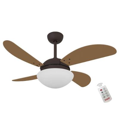 Ventilador de Teto Casa H Volare Fly Natural Marrom com Controle Remoto 3 Velocidades 110V