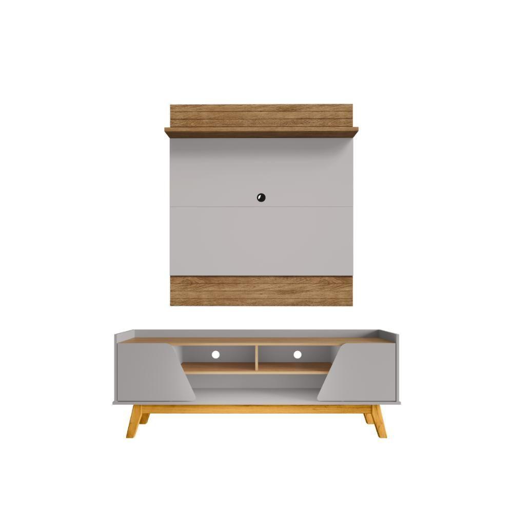 Conjunto Painel E Rack Gardênia Cinamomo Off White - 3