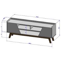 Conjunto Painel E Rack Gardênia Cinamomo Off White - 5