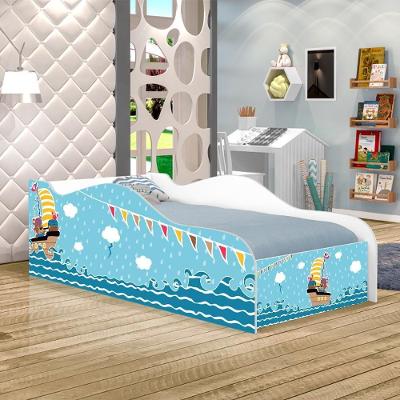 Cama Carro Fun Adesivada Ursinhos Pirata Solteiro