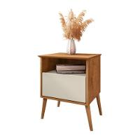 Conjunto De Mesa De Cabeceira Moreira Naturalle Off White