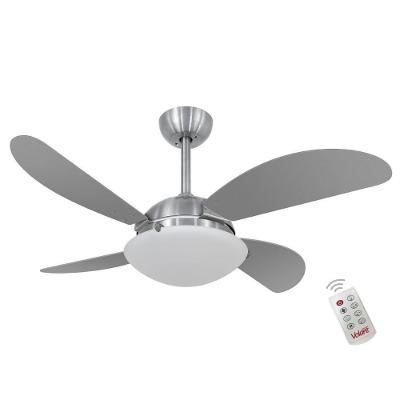 Ventilador de Teto Casa H 4 Pás 3 Velocidades Branco Volare Fly Titanio 110V