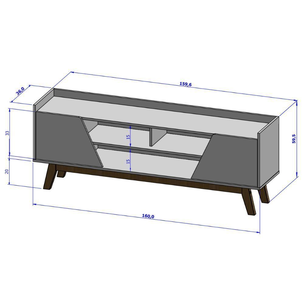Conjunto Painel E Rack Sui Cinamomo Off White - 3